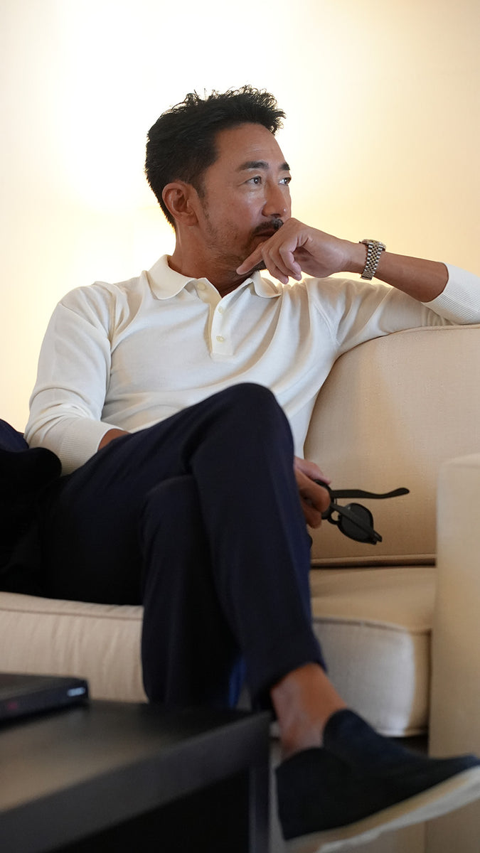 新作新品 ロンハーマン別注nackiye ポロニット オフホワイト Sサイズ ロンハーマンからPolo Ralph Lauren に別注したホワイトポロ