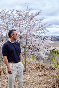 ※100着限定※【匠シリーズ】頂上サマーニット（クルーネックTシャツ） NAVY