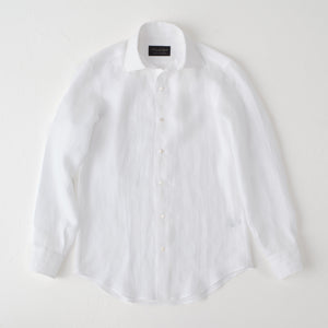 【本日14時まで！特別アンコール販売】頂上リネンシャツ WHITE【ラストチャンス100着】