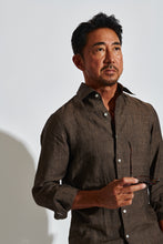 画像をギャラリービューアに読み込む, 【特別アンコール販売】頂上リネンシャツ BROWN【ラストチャンス100着】