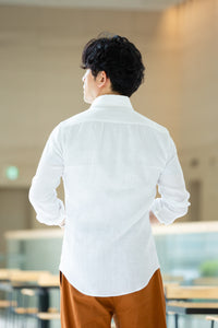 【本日14時まで！特別アンコール販売】頂上リネンシャツ WHITE【ラストチャンス100着】