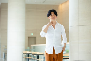 【本日14時まで！特別アンコール販売】頂上リネンシャツ WHITE【ラストチャンス100着】