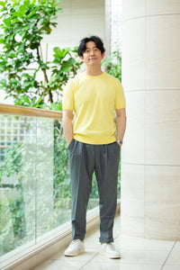 ※50着限定※【匠シリーズ】頂上サマーニット（クルーネックTシャツ） YELLOW