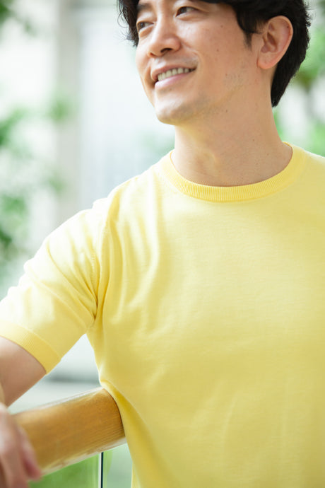 ※50着限定※【匠シリーズ】頂上サマーニット（クルーネックTシャツ） YELLOW