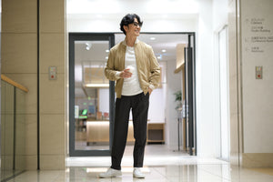 【日本の匠シリーズ】3Dドレスパンツ 〜ミディアムグレー〜【先着100本】