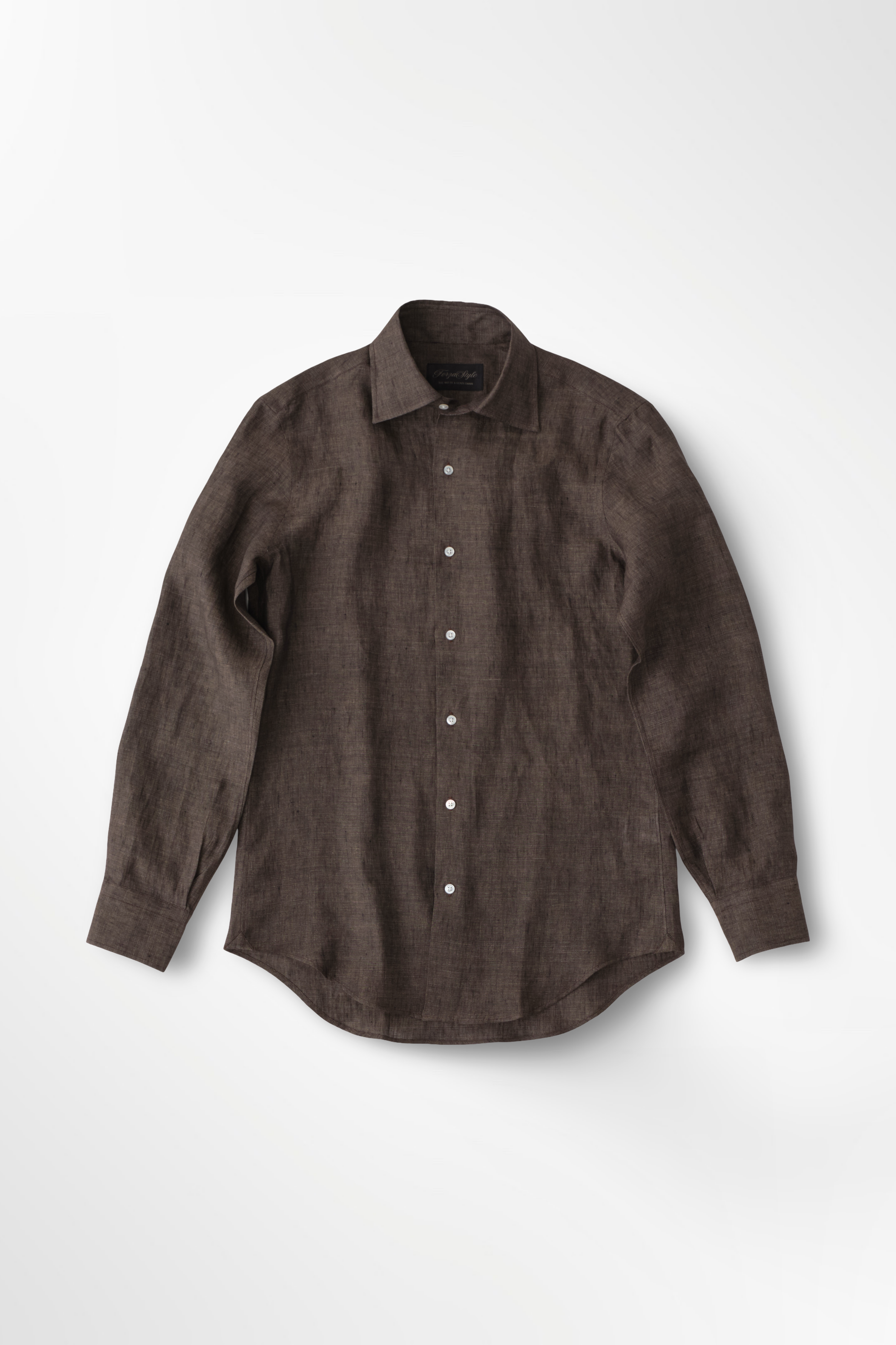 リネンシャツ 特別アンコール販売】頂上リネンシャツ BROWN【ラストチャンス