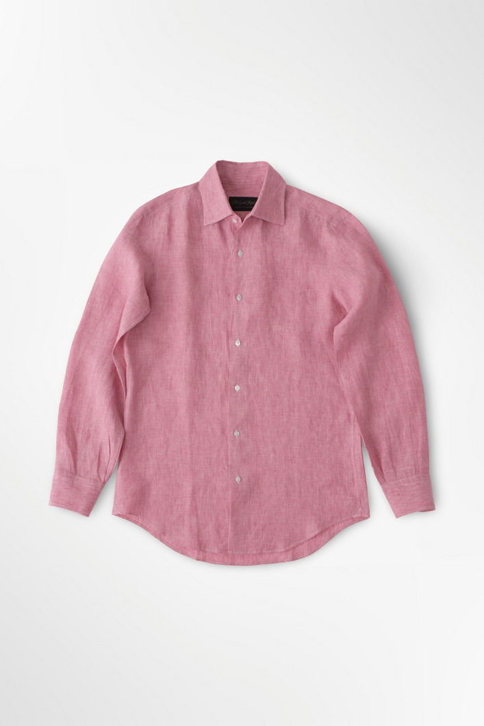 【本日14時まで】頂上リネンシャツ BORDEAUX【先着100着】